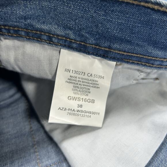 Wrangler Cargo Denim Shorts Men’s 38 Blue Relaxed Fit Carpenter Y2K NWT - Picture 3 of 16